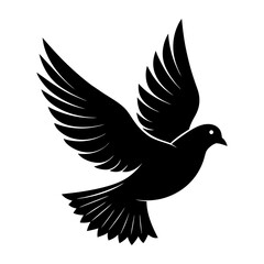 Flying Dove Silhouette vector illustration