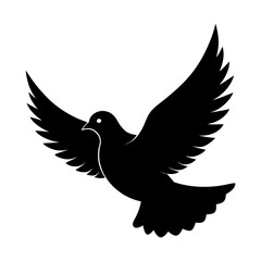 Flying Dove Silhouette vector illustration