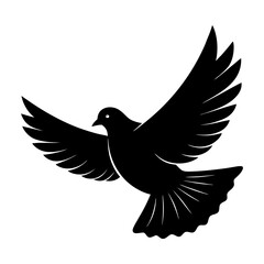 Flying Dove Silhouette vector illustration