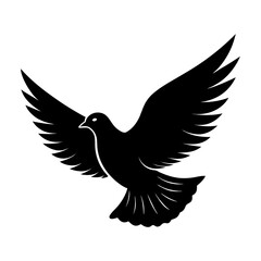 Obraz premium Flying Dove Silhouette vector illustration