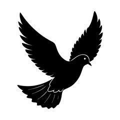 Obraz premium Flying Dove Silhouette vector illustration