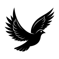 Flying Dove Silhouette vector illustration