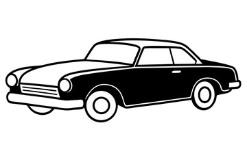 Classic Car Line Art vector illustration