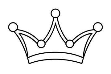 Crown Line Art vector illustration