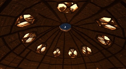 Interior dome with night sky view