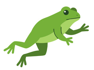Obraz premium Minimal Vector Illustration of a Fairy Tale Character Frog in a Playful Pose