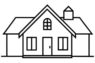 House Line Art vector illustration