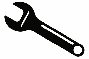 Micro Wrench Tool Silhouette vector illustration