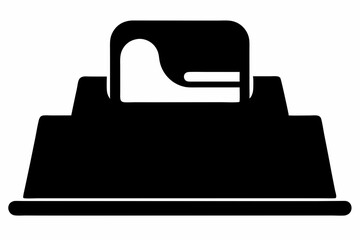 Mini Business Card Holder Silhouette vector illustration