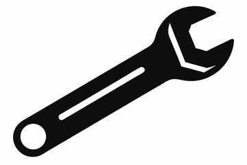 Micro Wrench Tool Silhouette vector illustration