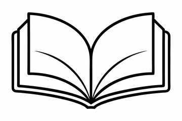 Open Book Outline vector illustration