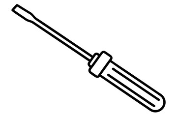 Screwdriver Line Art vector illustration