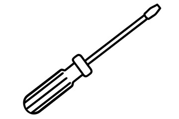 Screwdriver Line Art vector illustration