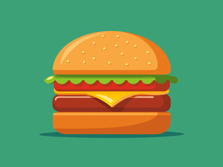 vegan burger vector art                          