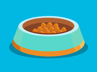 pet food bowl vector                      