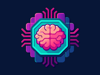 artificial intelligence brain icon         