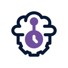 cloud processing duotone icon. Sleek and modern vector icon for websites, mobile apps, marketing materials, and corporate design. Fully scalable and ready to use.