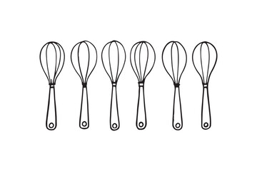 Whisk set line art