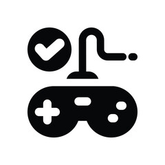 game controller glyph icon. Strong and solid vector icon for websites, mobile interfaces, presentations, and visual branding. High quality and easy to edit.