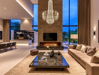 modern luxury villa interior