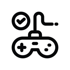 game controller line icon. Clean and minimalist vector icon for websites, mobile apps, presentations, and logos. Fully scalable and customizable for any project.