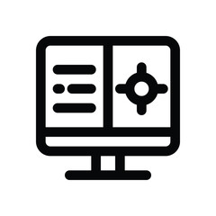 control center line icon. Clean and minimalist vector icon for websites, mobile apps, presentations, and logos. Fully scalable and customizable for any project.