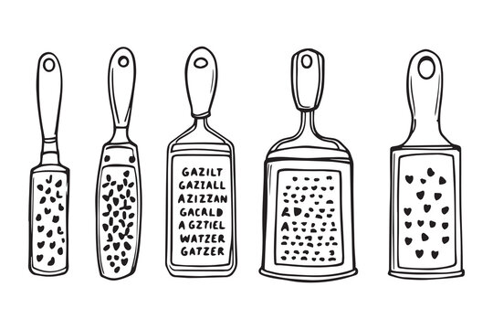 Zester set line art 