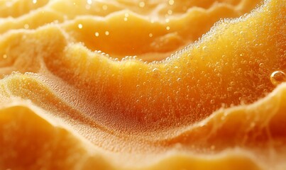 Bubbly textured orange surface closeup view