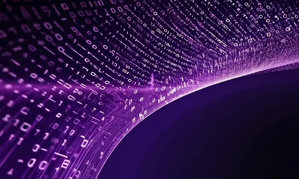 digital data stream matrix effect background