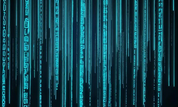 digital data stream matrix effect background