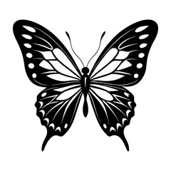 Flying Butterfly Silhouette vector illustration