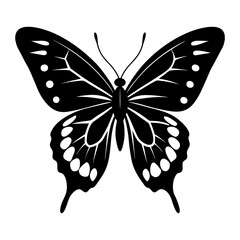 Flying Butterfly Silhouette vector illustration
