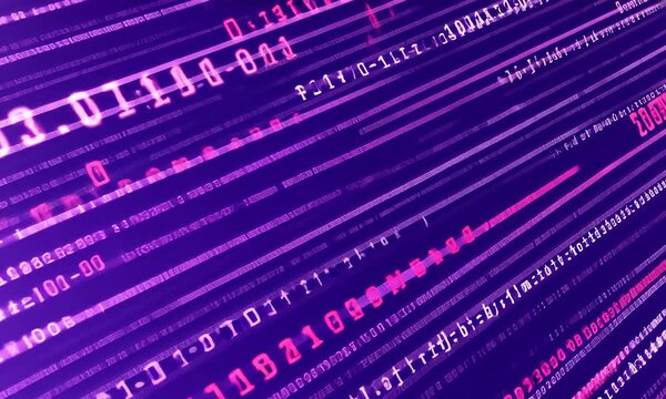 digital data stream matrix effect background