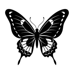 Flying Butterfly Silhouette vector illustration
