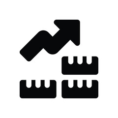 investment glyph icon. Strong and solid vector icon for websites, mobile interfaces, presentations, and visual branding. High quality and easy to edit.