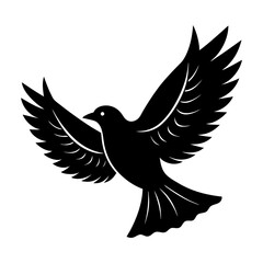 Flying Bird Silhouette vector illustration