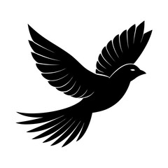 Flying Bird Silhouette vector illustration