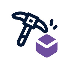 mining dual tone icon. Sleek and modern vector icon for websites, mobile apps, marketing materials, and corporate design. Fully scalable and ready to use.