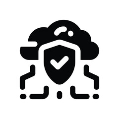shield glyph icon. Strong and solid vector icon for websites, mobile interfaces, presentations, and visual branding. High quality and easy to edit.