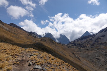 View on Condoriri while Driving through the Bolivian Altiplano
