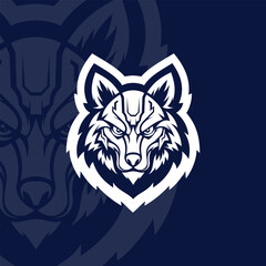 Wolf head mascot esport logo