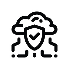 shield line icon. Clean and minimalist vector icon for websites, mobile apps, presentations, and logos. Fully scalable and customizable for any project.