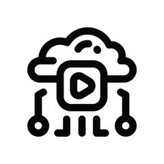 multimedia line icon. Clean and minimalist vector icon for websites, mobile apps, presentations, and logos. Fully scalable and customizable for any project.