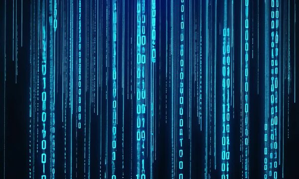 digital data stream matrix effect background