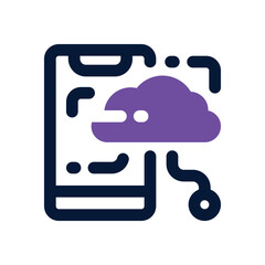 smartphone duotone icon. Sleek and modern vector icon for websites, mobile apps, marketing materials, and corporate design. Fully scalable and ready to use.