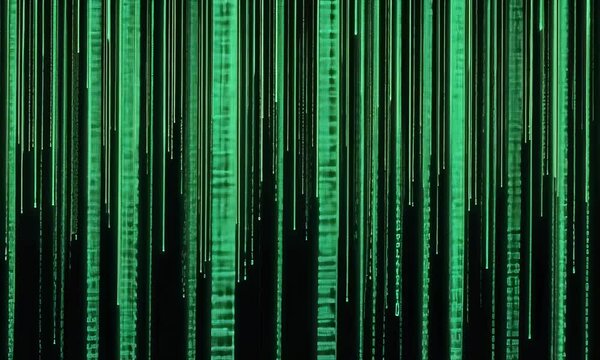 digital data stream matrix effect background