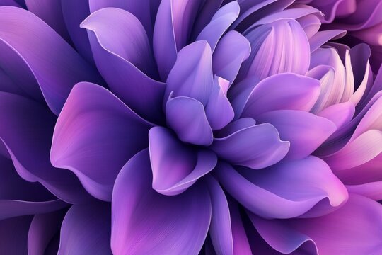 Close-up vibrant purple dahlia flower - Powered by Adobe