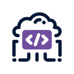 coding duotone icon. Sleek and modern vector icon for websites, mobile apps, marketing materials, and corporate design. Fully scalable and ready to use.