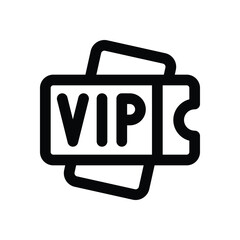 vip line icon. Clean and minimalist vector icon for websites, mobile apps, presentations, and logos. Fully scalable and customizable for any project.