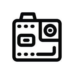 action camera line icon. Clean and minimalist vector icon for websites, mobile apps, presentations, and logos. Fully scalable and customizable for any project.